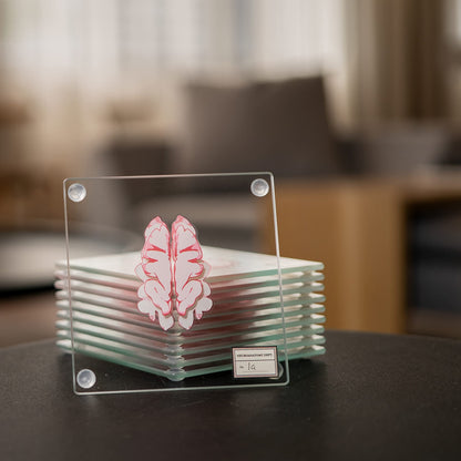 ThinkGeek Anatomic Brain Specimen Coasters Set of 10 for Neuroscience Medical Student Gifts Human Anatomy Generix geek