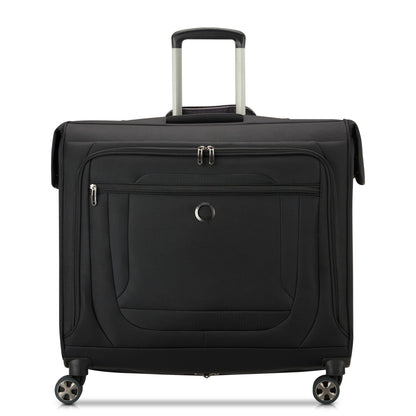 DELSEY PARIS Helium DLX - Rolling Garment Bag with Spinner Wheel - Lightweight Travel Garment Bag - SECURITECH Zip - Suit and Dresses Rolling Travel Bag - Checked Size, Black