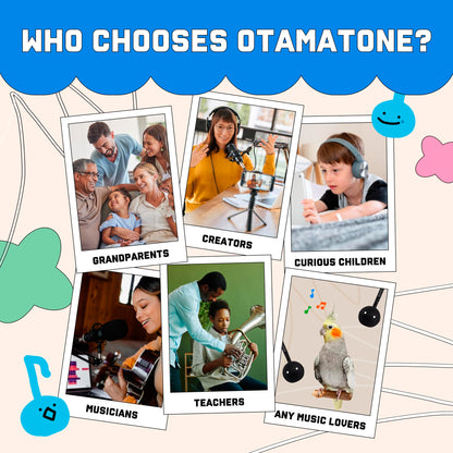 Otamatone Japanese Electronic Musical Instrument Portable Music Synthesizer from Japan by Maywa Denki Studio Award Winning, Educational Fun Gift for Children, Teens & Adults - White