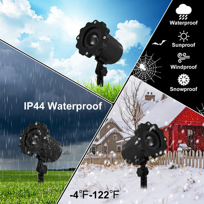 Treela Halloween Cute Ghost Projector Lights Outdoor Indoor Dynamic Lights Decoration Outside LED Landscape Lamp for Holiday Garden Supplies