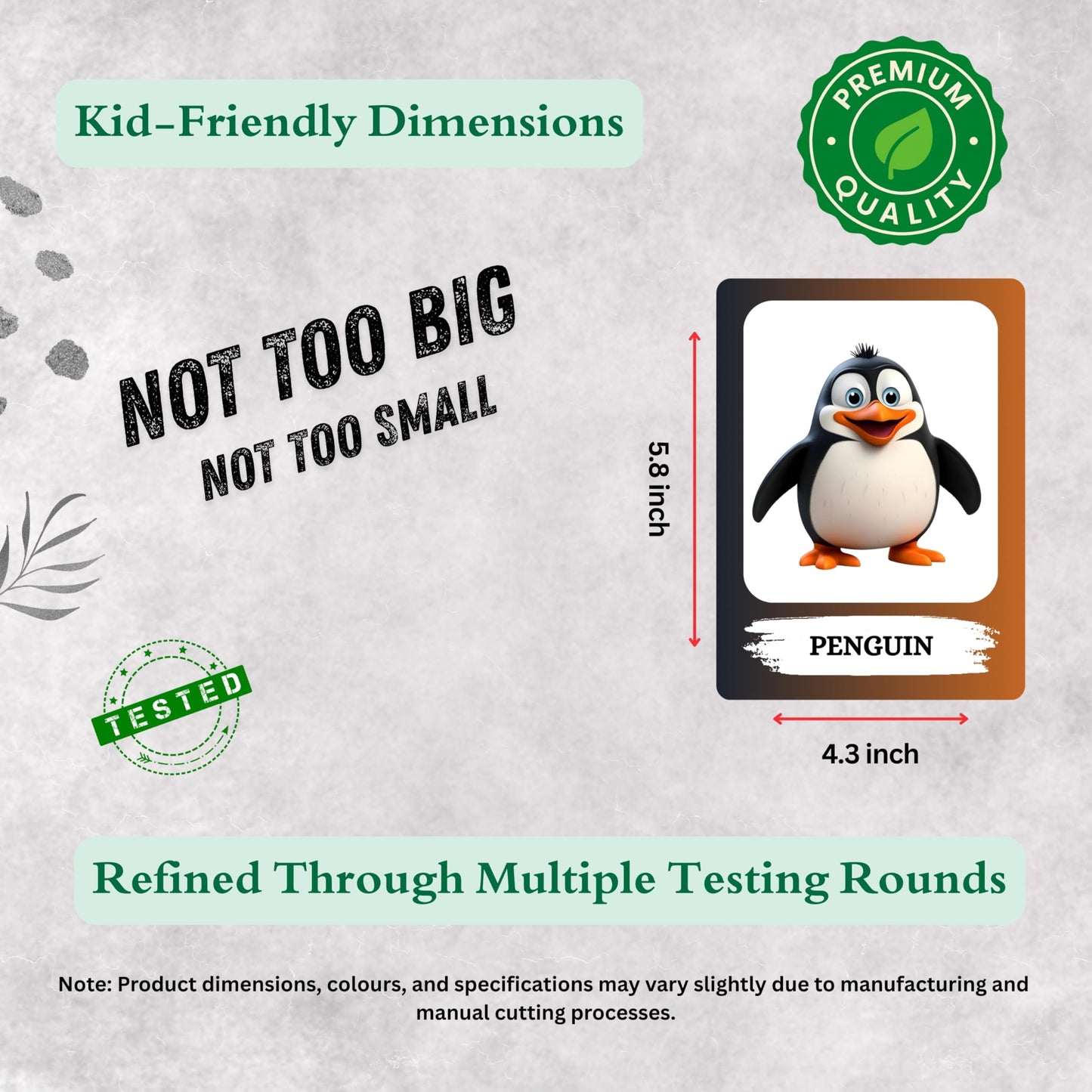 The Biblio Hub Animated Mixed Animals Flashcards – Non-Tearable Synthetic Learning Cards for Toddlers, Preschool & Kindergarten, Double-Sided Set