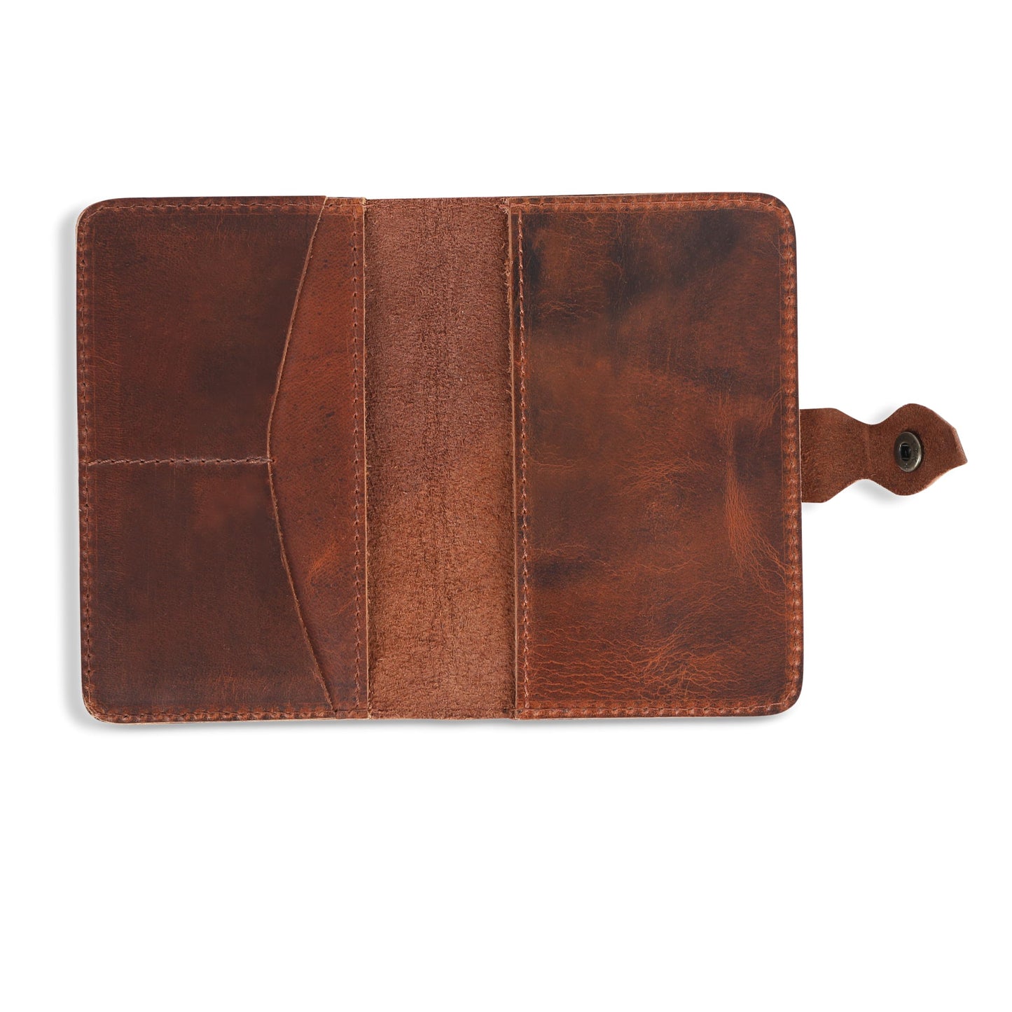 TheAntiq Genuine Leather Refillable Field Notes Cover 3.5 x 5.5 | Handmade Distressed Pocket Journal & Travel Diary Cover with Card Slots, Pen Loop & Passport Pocket Planner Case