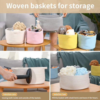 Happyiren Cute Burgundy Woven Gift Basket – Empty Burr Baskets for Mothers Day Graduation Birthday Raffle, Decorative Storage Organizer Box for Toys Seasonal Decor (13" D x 8" W x 6" H)