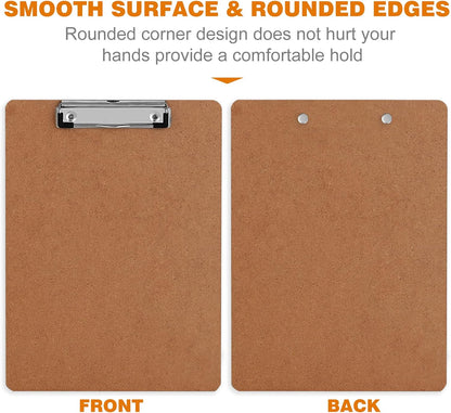 Clipboards, HERKKA 25 Pack Hardboard Office Clipboards Low Profile Clip Standard A4 Letter Size, ECO Friendly