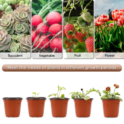 Hemikaki 200 Pack 6 Inch Plastic Nursery Pots for Plants, Seedling Pots Succulent Pots Flower Pots with Drainage Holes, Come with 200pcs Plant Labels