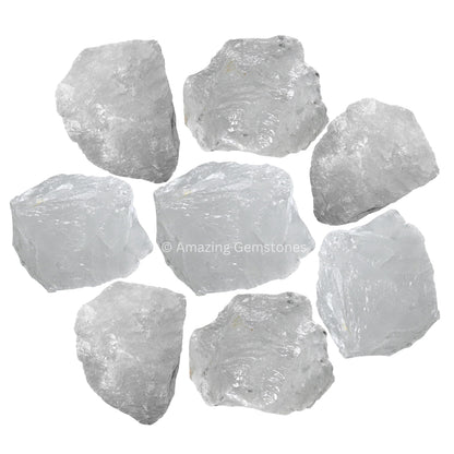 Amazing Gemstone Clear Quartz Raw Crystals and Healing Stones, Natural Rocks for Tumbling and DIY Raw Stones and Crystals (1 lb)
