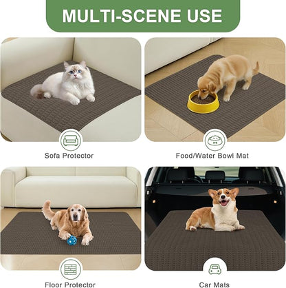 Washable Pee Pads for Dogs, Reusable Puppy Pads Dog Pads, Non-Slip Dog Pee Pads, Leakproof Pet Pee Pads Wee Wee Pads for Dogs. (Coffee, 60"x82"(Pack of 1))