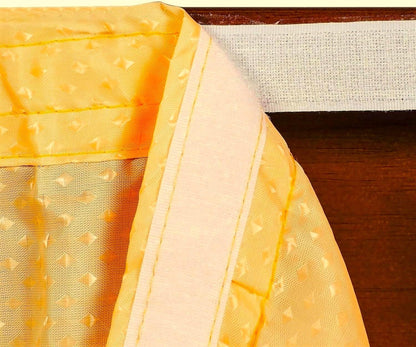 Castle Selection Decorator Table Skirt Ruffled Fabric Diamond Pattern Hook-and-Loop, Wedding Trade Baby Event Buffet, 10 Feet x 30 Inches, Marigold