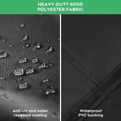 EZ-DONGTENG Heavy-Duty 600D BBQ Grill Cover Compatible with Weber Searwood 600 Pellet Grill, 3400145 Weber Searwood 600 Cover, Black