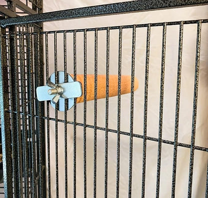 Polly's Pastels Nail Trimming & Beak Conditioning Safety Perch for Cockatiels, Cockatoos, Macaws, Parakeets, Budgies, Parrots and All Other Birds (Coral, Large-1 1/2" Dia. x 9" Long)