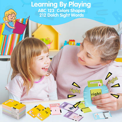 QuTZ Talking Flash Cards,ABC Learning for Toddlers 2-4, Autism Toys, Speech Therapy Toys, Educational Words Flash Cards Kindergarten for Boys and Girls, 272 Sight Words