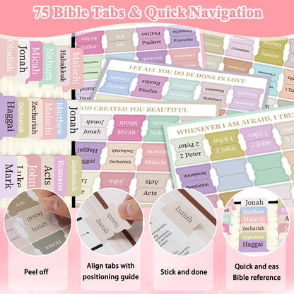 Bible Journaling Kit for Women Teen Girls, 102PCS Bible Study Supplies, Christian Gifts for Women, Bible Journal with Lock, No Bleed Highlighters, Bible Tabs, Stickers, Bible Study Kit Prayer Journal