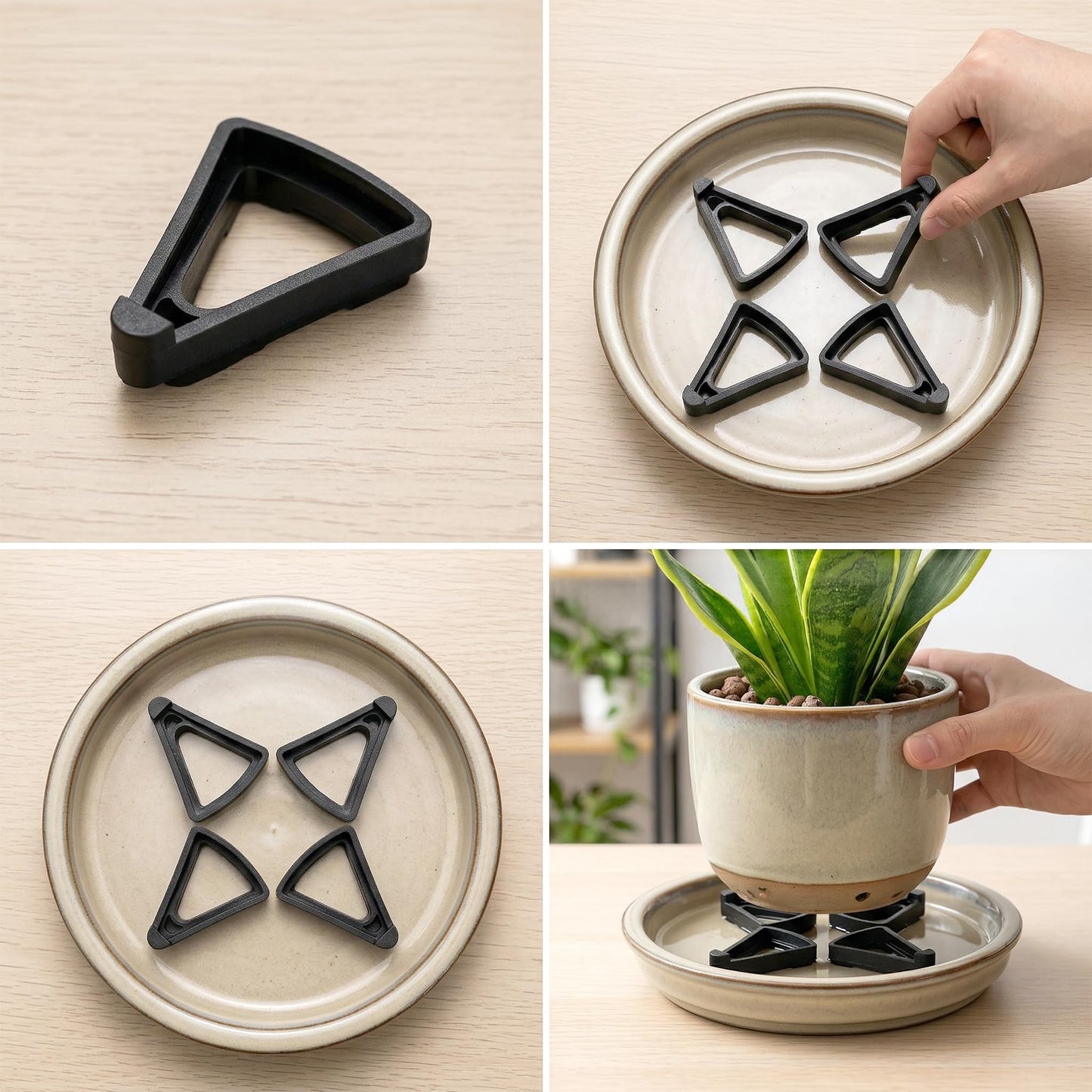 Elsjoy 60 Pack Pot Feet for Outdoor & Indoor Planters, Garden Plant Pot Risers Flower Pot Lifter, Planter Pot Support Feet for Drainage