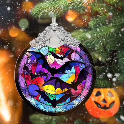 Jocidea Bat Hanging Ornament Glass Ornament - Christmas & Halloween Decoration - Keepsake Gift