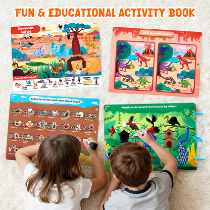 JoyCat Seek & Find Game Book - Animal Preschool Learning Activity for Toddlers & Kids, Travel Activities Toys for Road Trip Car Airplane, Christmas Toys, Educational Gifts for Boys Girls Ages 3-5