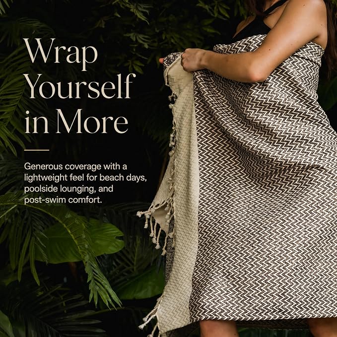 Madamelique Oversized Bath Towel 39"x71" - Pure Cotton Bath Towel for Adults - Ultra Soft & Absorbent, Sand-Free,Quick Dry Bath Sheet for Spa, Pool, Large Travel Blanket (Chocolate)