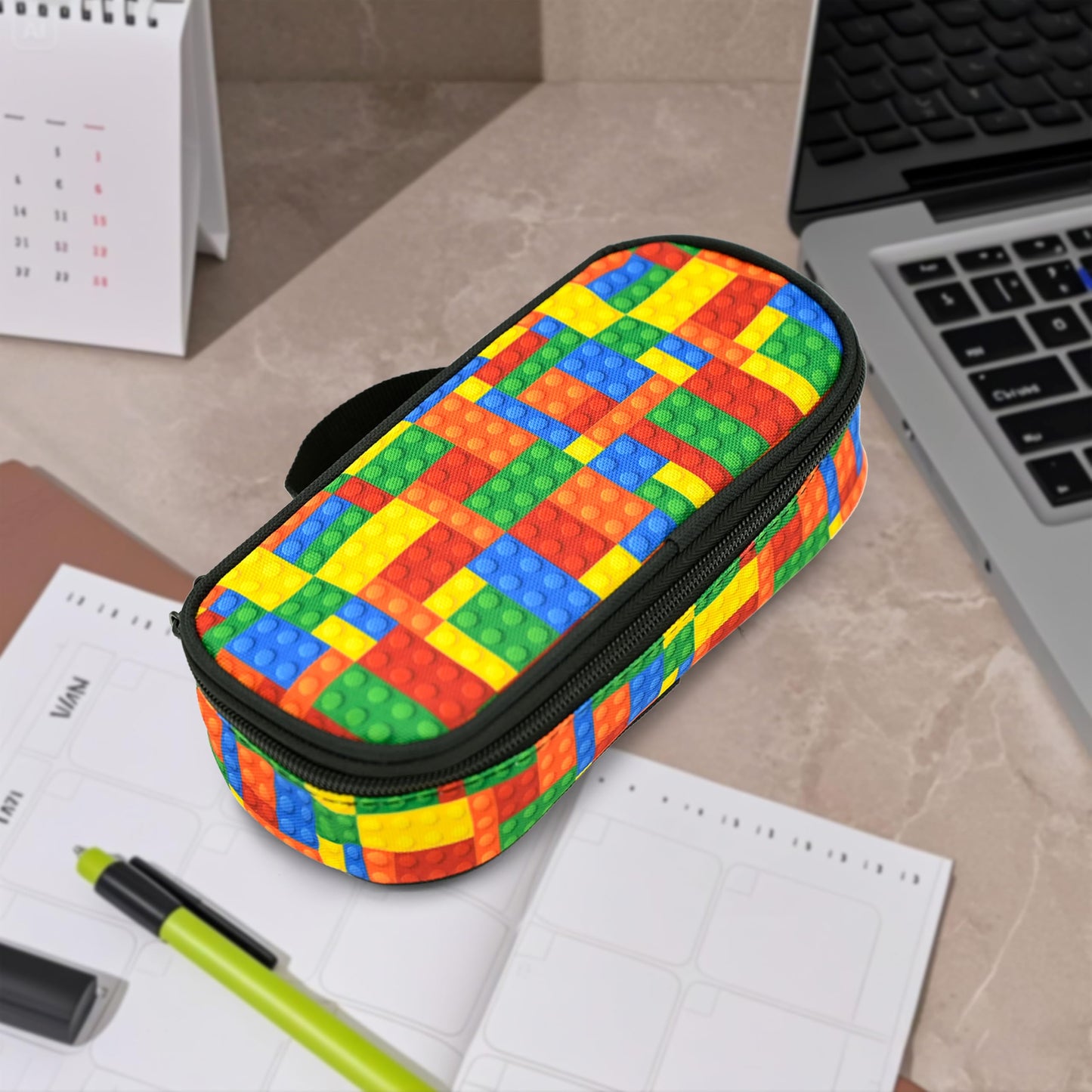 Droerfes Brick Pencil Case Pencil Pouch Large Capacity Pen Bag School Office Organizer Stationery Storage Box For Girls Boys Teen Kids