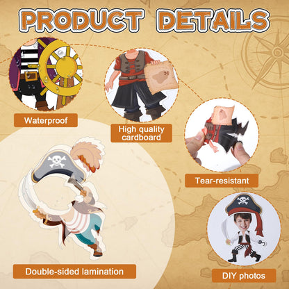 60pcs Pirate Cutouts Pirate Treasure Theme Bulletin Board Decorations Skull Hat Paper Cut-Outs Nautical Adventure Classroom Decor for Boy Girl DIY Craft Photo Kindergarten Preschool Wall Door Supplies