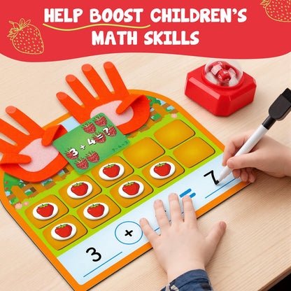 Torlam Magnetic Ten-Frame Set,Finger Number Counters for Kids Math Manipulatives,Counting Blocks for Math Games Addition Subtraction Practice,1st 2nd 3rd Grade Kindergarten Number Blocks Learning Toy