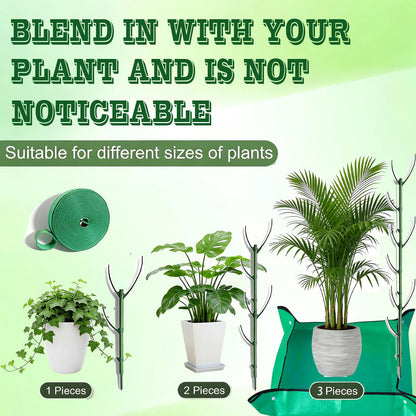 10 Pack Stackable Monstera Plant Support Stakes,for Indoor Outdoor Climbing Plants Stem Support - Durable Trellis Garden Poles, Garden Stakes for Pothos, Philodendron & Vine Plants