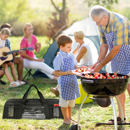 Boczif Grill Utensil Storage Bag, BBQ Tool Organized Bags, Barbecue Hardware Grill Accessories Carry Bag, Picnic Cooking Tools Holder Pouch for Camping, Outdoor BBQ
