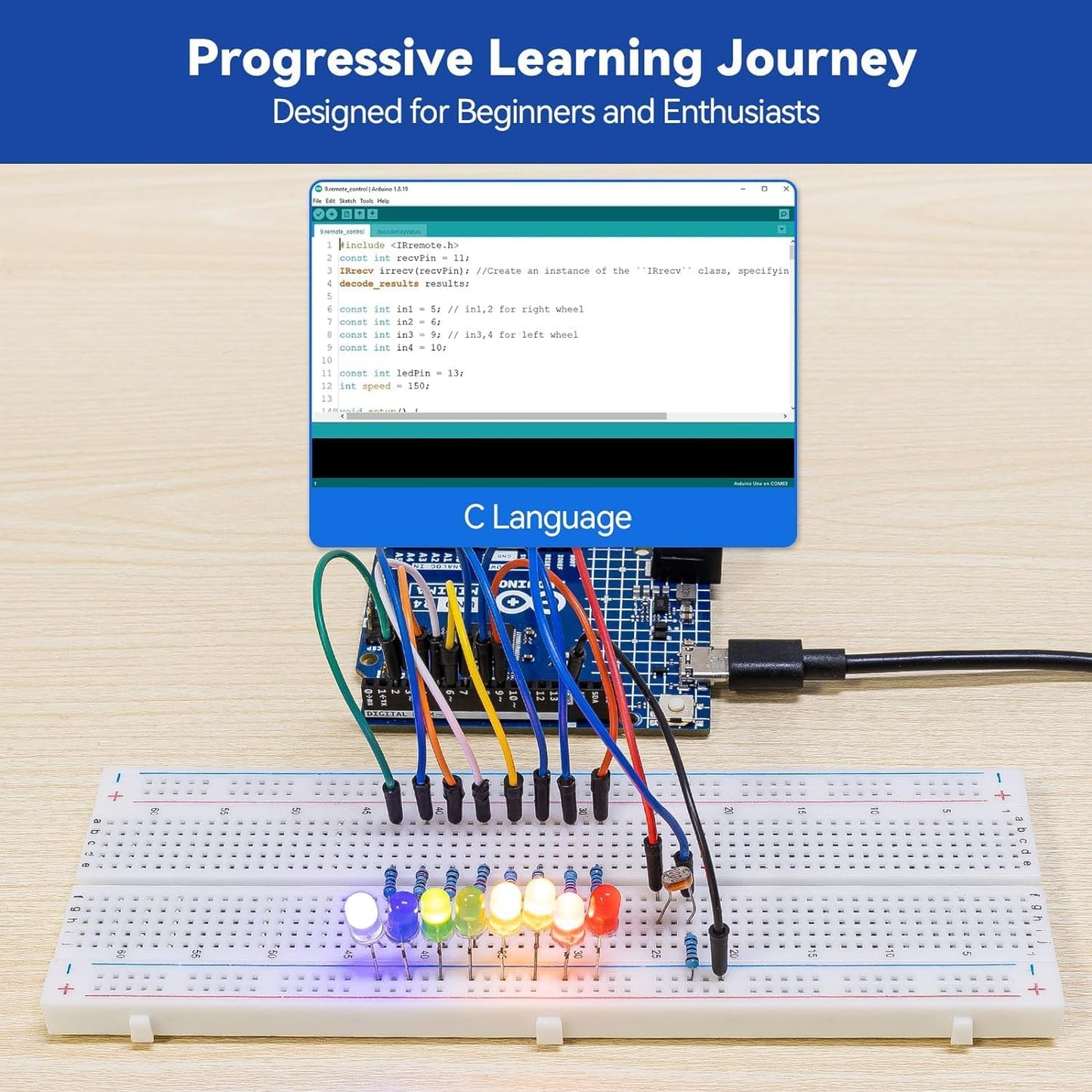 SunFounder Ultimate Starter Kit with Original Arduino Uno R4 Minima, 3 in 1 IoT/Smart Car/Basic Kit with Online Tutorials, for Beginners to Enthusiasts (Original Arduino Uno R4 Minima Included)