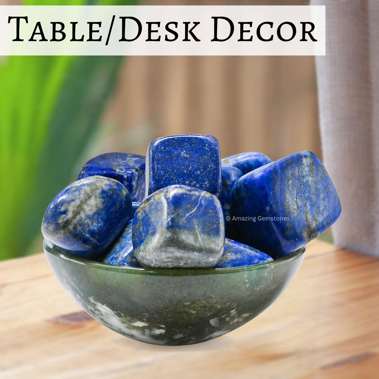 Amazing Gemstone Lapis Lazuli Crystals&Healing Stones Tumbled - 1 oz Lapis Lazuli Stone, Natural Healing Stones for Energy Balance, Stress Relief - Premium Polished Gems Rocks for Meditation&Wellness