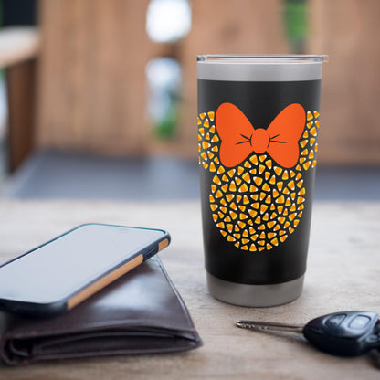 Disney Minnie Mouse Candy Corn Halloween Stainless Steel Insulated Tumbler