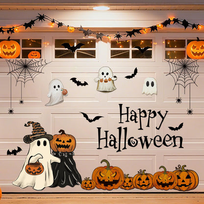 JarThenaAMCS 23Pcs Halloween Garage Decoration Magnet Stickers Ghost Pumpkin Bat Refrigerator Decals for Home Party Garage Door Car