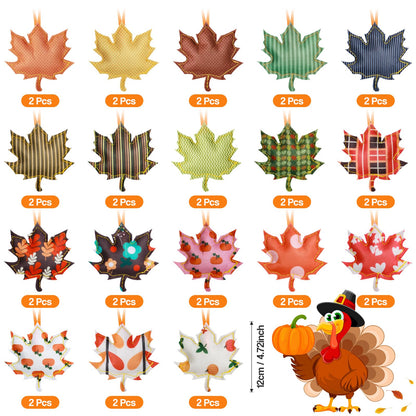 36 Pcs 3D Felt Maple Leaf Ornaments Thanksgiving Tree Decorations Fall Ornaments with Tree Felt Leaves Maple Fall Decorations for Home Autumn Decoration