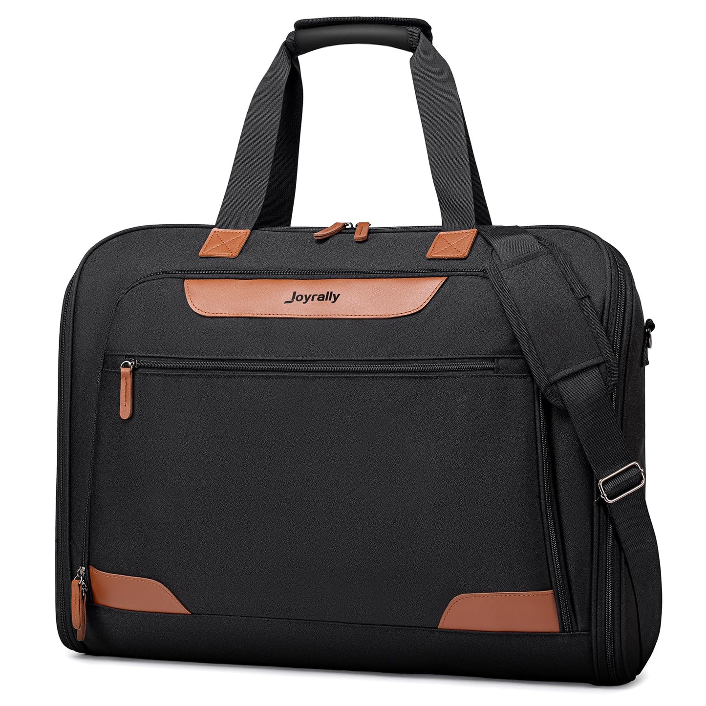 Garment Bags for Travel, Carry on Garment Bag with Shoulder Strap, Foldable Suit Travel Bags for Men, Wrinkle Free Garment Travel Bag for Hanging Clothes, Black