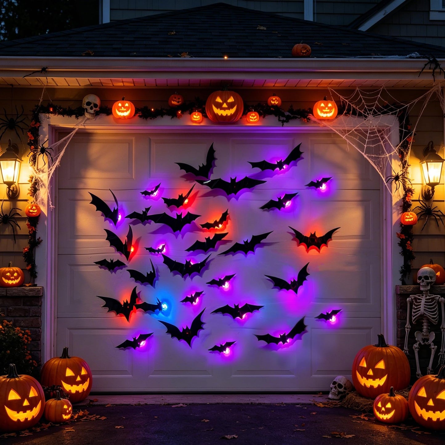 DR.DUDU 36 Pack Halloween Bats Wall Decor 3D Bat Stickers