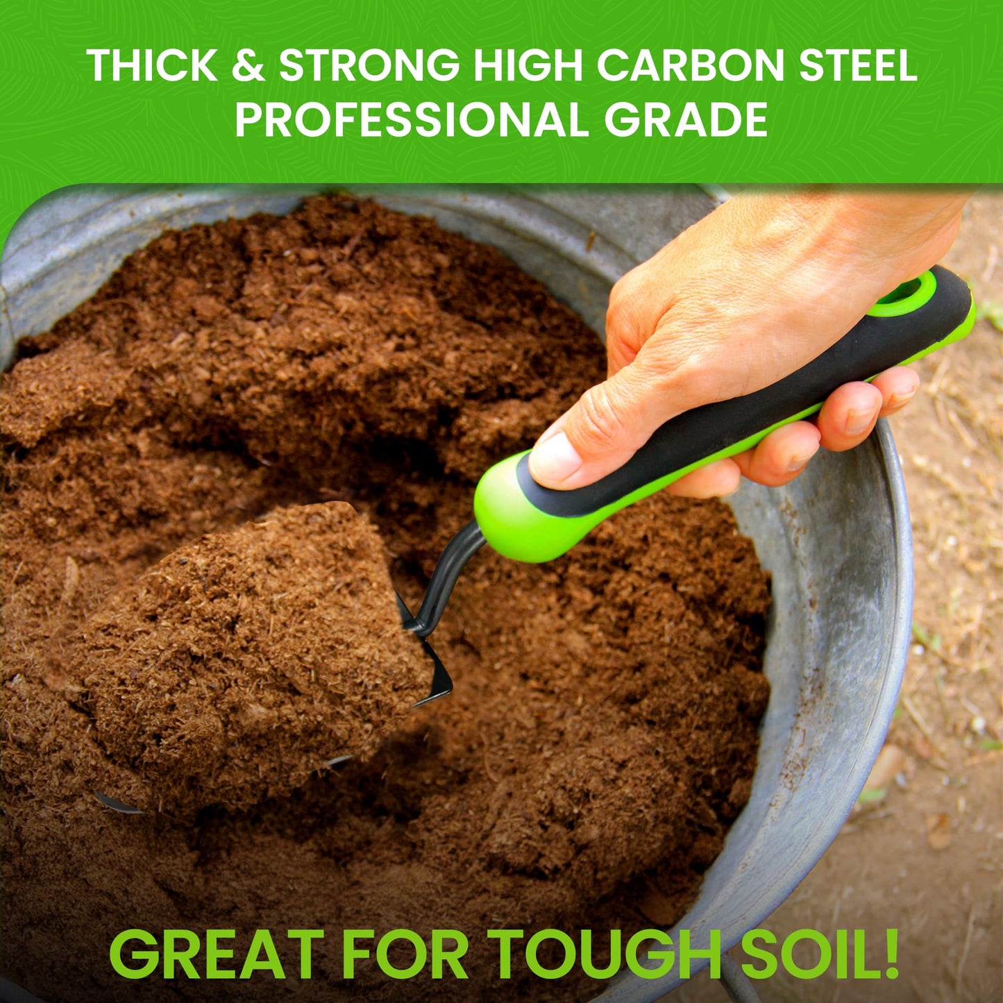 Garden Guru Heavy Duty Garden Trowel Hand Shovel for Gardening – Strong Carbon Steel - Rust Resistant – Ergonomic Grip – Perfect Trowel Garden Tool for Soil Digging Planting Transplanting Weeding