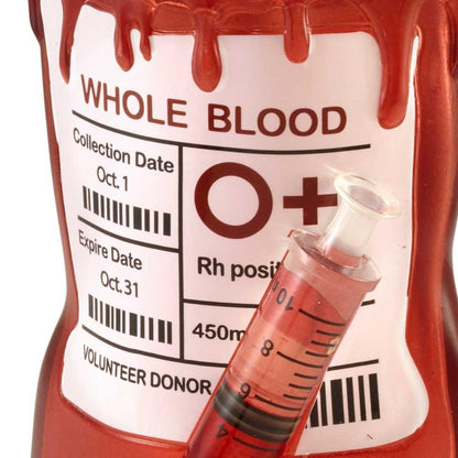 Avanti Linens – Soap Dispenser, Decorative Lotion Pump for Bathroom or Kitchen Countertop, Hand Painted Resin Halloween Decor (Blood Bag)