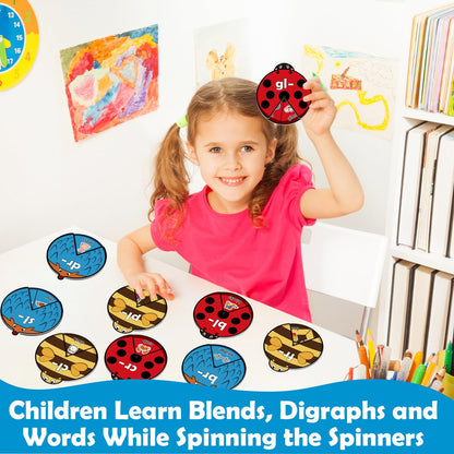 Kasfalci Blends & Digraphs Cards, Phonics Games,Speech Therapy Toys for Toddlers Kids,Learn to Read, Spelling Reading Learning Sight Words Games,Kindergarten Preschool Learning Activities Educational