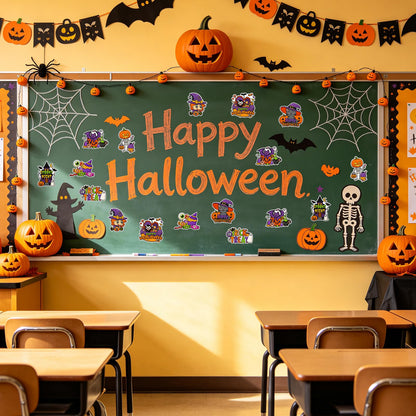 32 Pcs Halloween Crafts DIY Fridge Magnet Set Party Favors Decor Activity