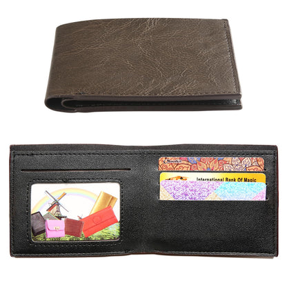 VZZNN 12 PCS Leather Bifold Wallets for Men,Men’s Wallet Bulk for DIY Engraving,With money clip,card holder (Brown)