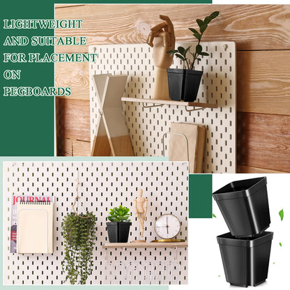 Yinder 500 Pcs 2.7 Inch Black Square Plastic Nursery Pots, Modern Plant Starter Pots, Drainage Hole, Ideal for Indoor Outdoor Flowers, Succulents, Herbs