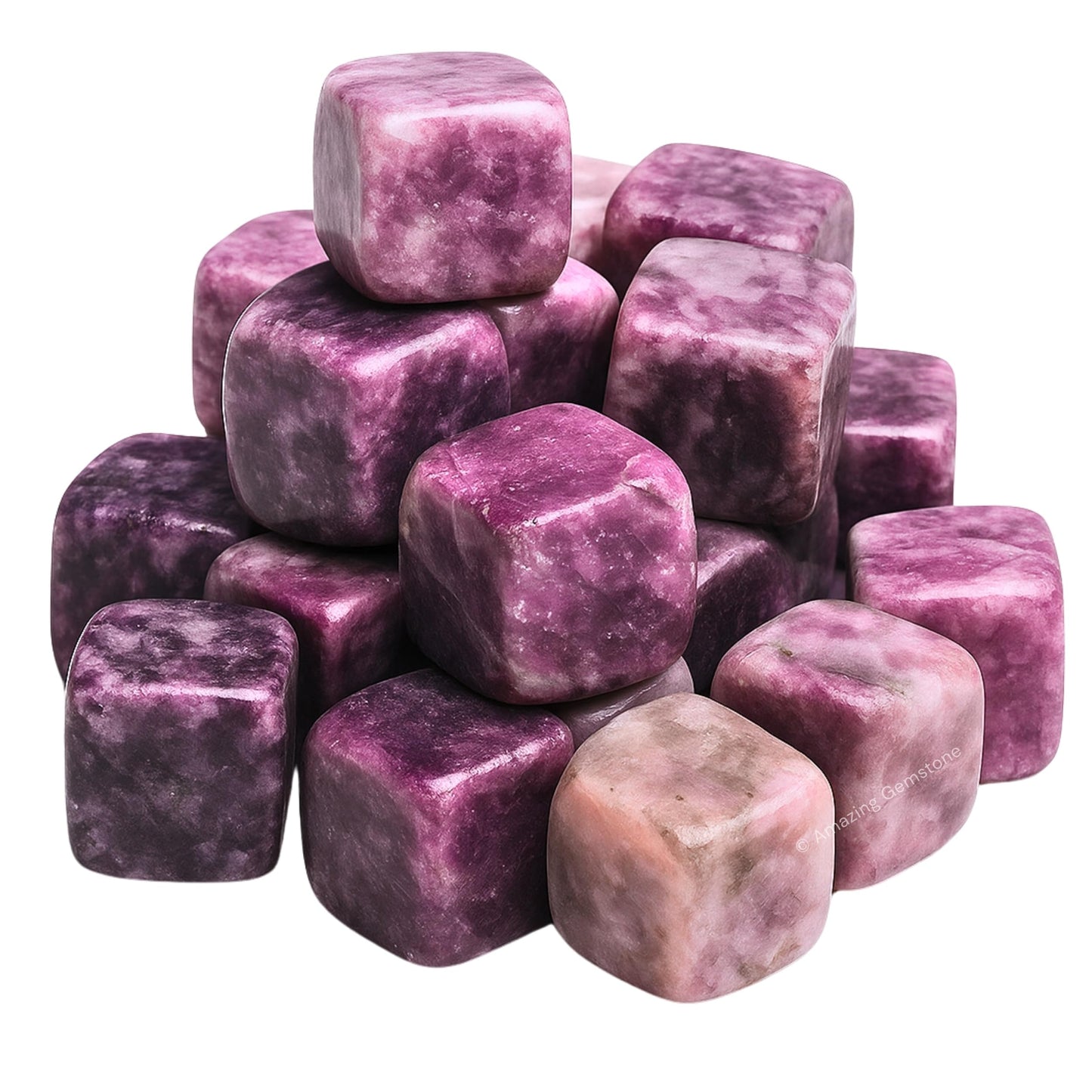 Amazing Gemstone Lepidolite Crystals&Healing Stones - 1oz Lepidolite Stone Gem Stones, Healing Stones for Energy Balance, Stress Relief - Premium Polished Gems Rocks for Meditation&Wellness