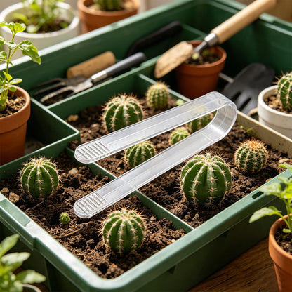 KICHOUSE 10PCS Cactus Tong Tweezers: Transplant Acrylic Transplanting Pliers - Gardening Planting Tool - Protect Hands from Thorn While Handling Cactus