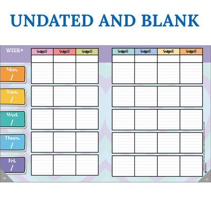 Carson Dellosa Retro Remix Teacher Planner 2026-2027, Undated 8" x 11" Lesson Plan Book With Retro Stickers, Class Schedule, Weekly Calendar, Homeschool & School Supplies, Groovy Classroom Must Haves
