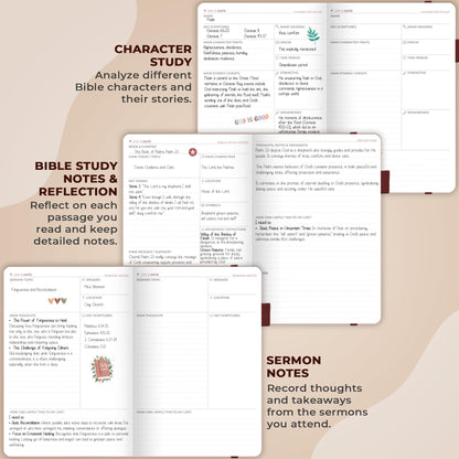 Clever Fox Bible Study Journal – Church Notes Notebook – Note Taking & Journaling Kit – Faith Based Religious Gifts & Accessories (Rose Gold)