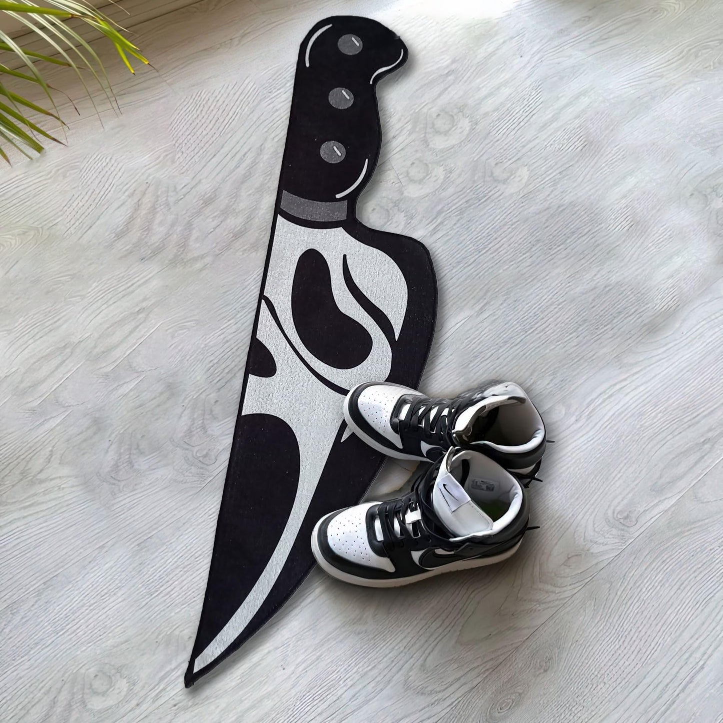 Rugendary Horror Movie Knife Shape Rug Horror Halloween Home Decorative Carpet Non Slip Machine Washable Popular Movie Mat (Ultra Soft Quality, 1x4 ft.)