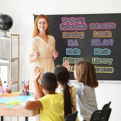 AmazingSpark 12 Pcs Class Subjects Magnets Classroom Daily Schedule Magnets Reusable Today's Schedules Labels Set Dry Erase Labels for Whiteboard Bulletin Board Decor School Elementary Organization
