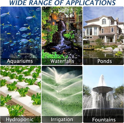 WaterRebirth (5700GPH-305W, UL listed) High Flow Large Fountain Submersible Water Pond Sump Pump Aquarium Electric Waterfall Pump Outdoor PS-5700