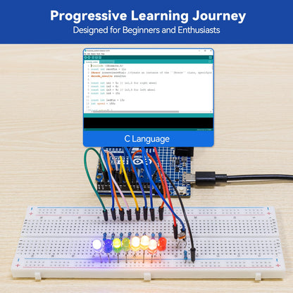 SunFounder 3-in-1 Super Starter Kit with Original Arduino Uno R4 Minima, IoT&Smart Car Projects, ESP8266 WiFi, Battery, 50+ Step-by-Step Tutorials for Beginners to Engineers, RoHS Compliant