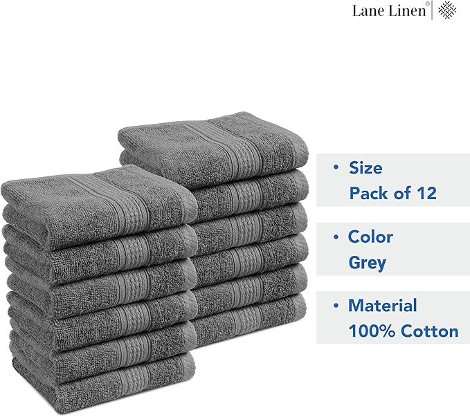 LANE LINEN Washcloths Set