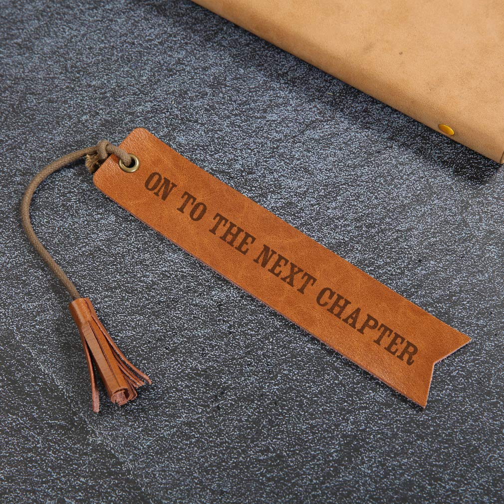 On to the Next Chapter Leather Bookmark Wedding Gift Wedding Favor Bookmark Wedding Reader (on to the Next Chapter)