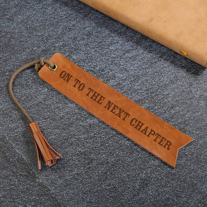 On to the Next Chapter Leather Bookmark Wedding Gift Wedding Favor Bookmark Wedding Reader (on to the Next Chapter)