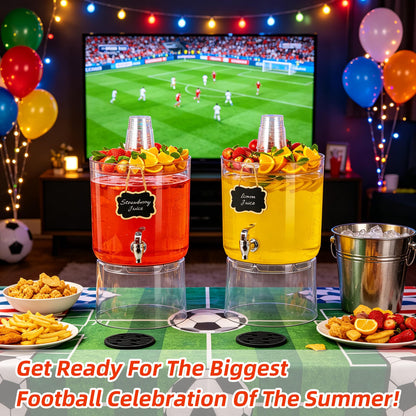 MiraFure 2 Gallon Drink Dispensers for Parties 2 PACK with Stand